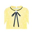 thumbnail image 4 of Girls Dress Lace Bow Tie Yellow Elegant 3/4 Sleeve 5 Years, 4 of 6