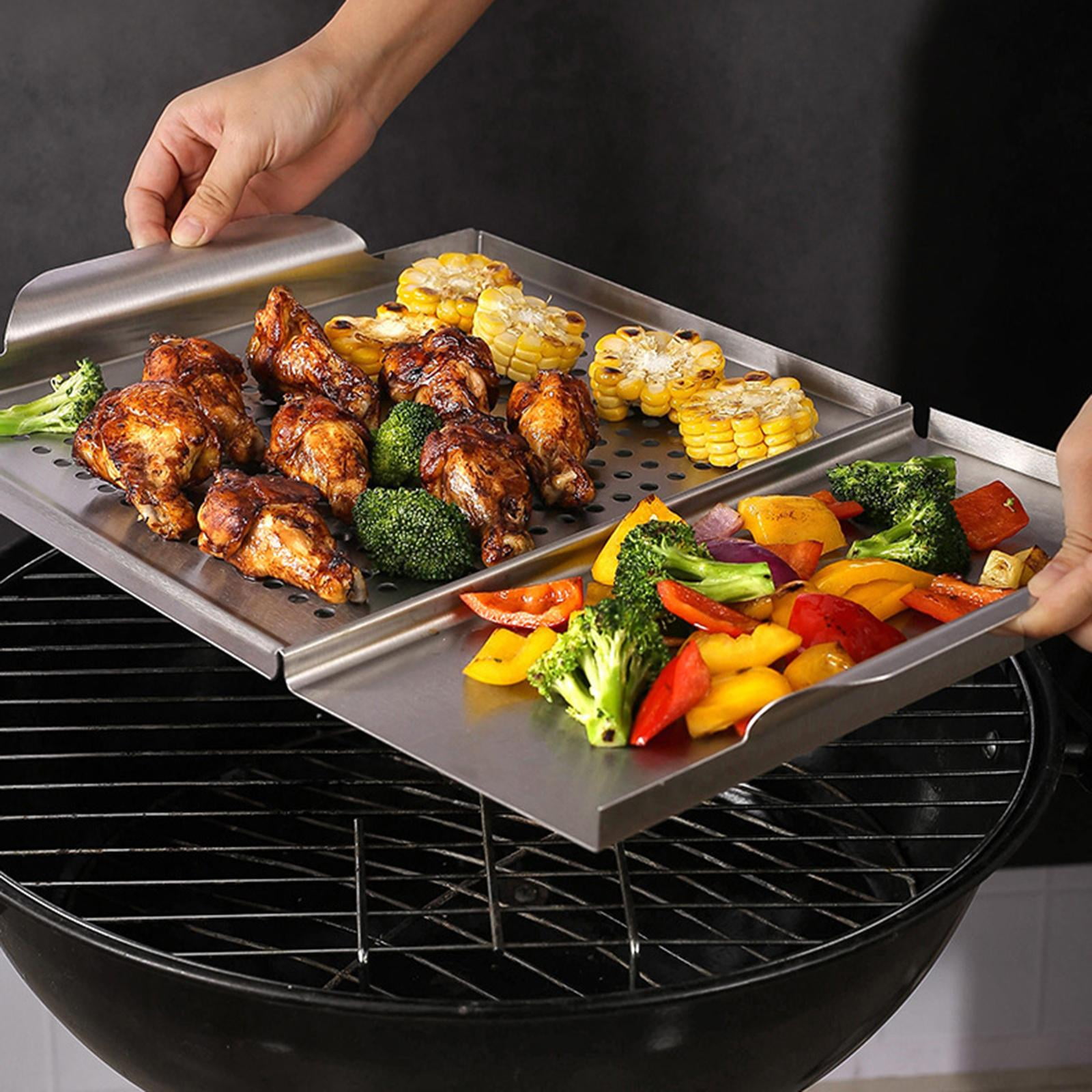 Stainless Steel Grill Topper Grid Durable Grill Pans for Oven Camping