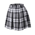 thumbnail image 5 of Fgnfyis Womens Plaid Skirt Pleated Skirt with Waist Cinching Design and Pattern for A Flowy Casual Skirts for Women Black L, 5 of 9