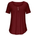 thumbnail image 7 of Ounisa Womens Summer Short Sleeve Tops Solid Casual Crochet Eyelet Shirts Dressy Blouses for Business & Casual Wear, 7 of 7