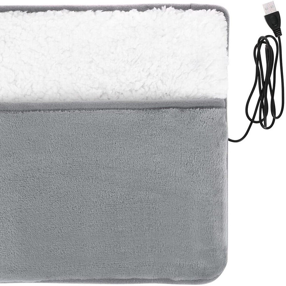 Cogfs Electric USB Heated Foot Warmer Winter Warm Feet Heating Pad