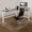 Clean-63"x51", variant on Clear Chair Mat For Hardwood Floors 36"x48" - Office Desk Protector Easy Glide Rolling Chairs  Home & Computer Use
