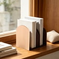 thumbnail image 6 of Book Ends Wooden Heavy Duty Bookends Sturdy Book Stoppers Book Holder Office Desk Decor Office Book Stand for Books, Decorative Book Shelf (1 pc), 6 of 7