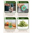 thumbnail image 4 of Elementi Sprouting Kit - Set of 2 Sprouting Lids for Wide Mouth Mason Jars, Sprouts Growing Kit for Bean Sprouts (Mushroom), 4 of 5
