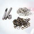 thumbnail image 2 of Kit de 100 Œillets en Laiton Robuste avec Outils, Œillets Multifonctions pour Chaussures, Vêtements, Artisanat (Laiton Antique+argent) Diamètre Intérieur 5MM, 2 of 8