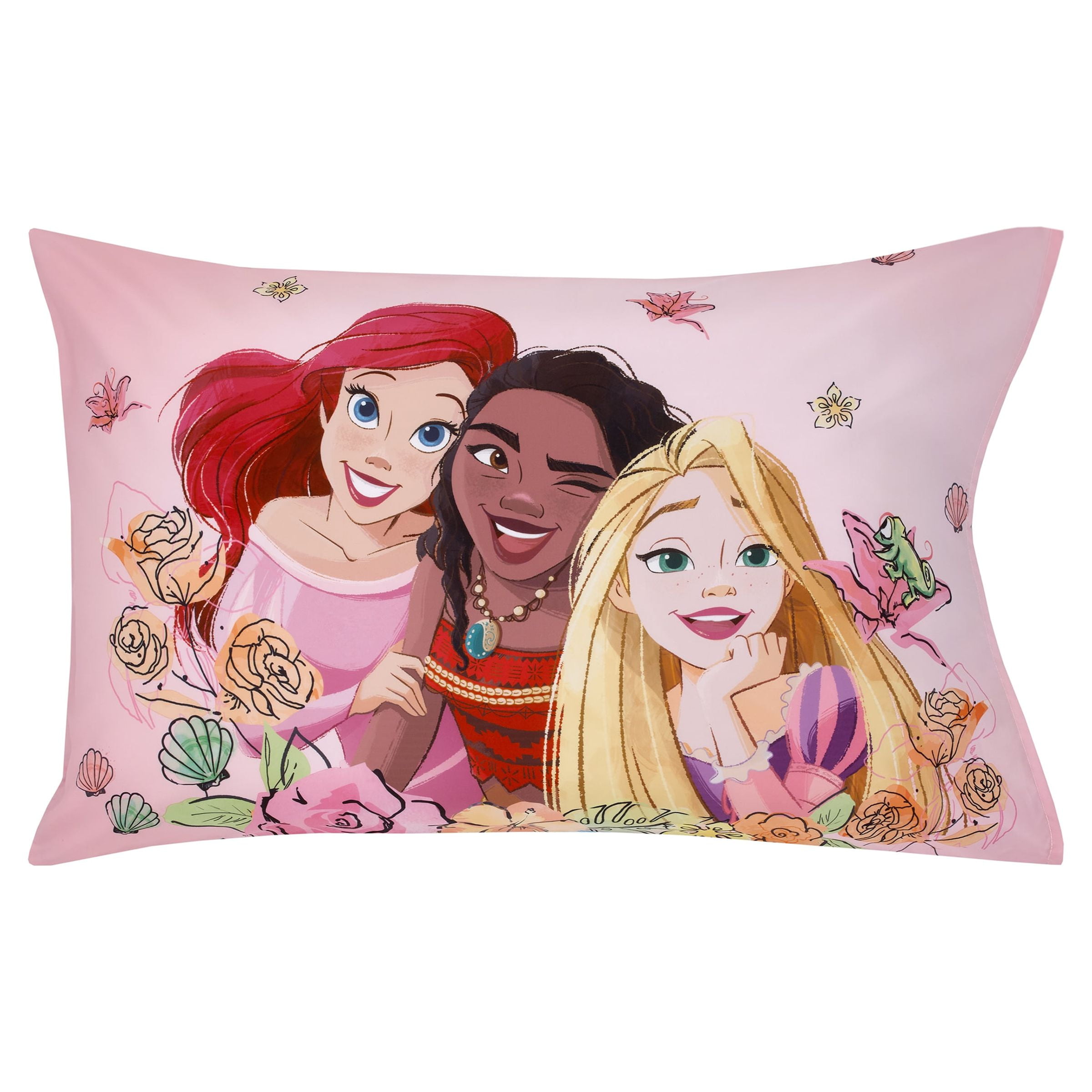 Disney Princess 4-Piece Bedding Set, Toddler Bed, Friends Are Magic, Pink, Polyester