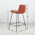 thumbnail image 2 of Capri Modern Leatherette Bar Stool, 25-inch/29-inch Seat Height, 2 of 4