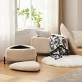 thumbnail image 2 of GZXS 2-Piece Faux Fur Ottoman Set with Storage, Modern Upholstered Triangle Pouf Footrest Stools with Metal Legs & Reversible Tray Top, Versatile Coffee Table or Shoe Bench (Light Camel), 2 of 8