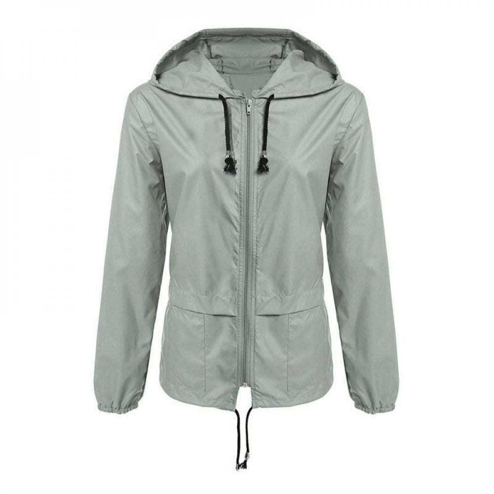 Cleanrance! Women Lightweight Rain Jacket Outdoor Packable Waterproof