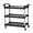 Silver Black, variant on Towallmark 3 Tier Utility Service Cart, Support up to 450lbs Capacity, Heavy Duty Tub Storage Cart W/Deep Shelves, Multipurpose Rolling 3-Tier Mobile Storage Organizer, for Foodservice/Restaurant