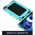 thumbnail image 6 of Dteck with Shoulder Strap Case for Apple iPad Air 4th Generation (2020 Released) 10.9-inch,Shockproof Armor Rubber Hybrid Hard iPad Pro 11" 2020/2018 Protective Shell Kickstand Cover,Mint+Black, 6 of 6
