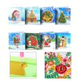 thumbnail image 2 of Tarjetas de Navidad de 8 piezas, 15x30cm, tarjeta de felicitación de dibujo de diamante artesanal, regalos de Navidad con paquete de taladro, herramientas de bricolaje a mano, 2 of 4
