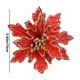 thumbnail image 3 of Flor decorativa decorativa de Navidad falsa | Adorno de árbol navideño de franela | Fibra de poliéster realista | Simulación Rojo Blanco | 1 Pieza | Decoración festiva 5.9x5.9in, 3 of 6