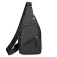 thumbnail image 2 of Bolsa de pecho de hombre Cintura ajustable Cintura Deportiva outdoor Bandolera bandolera cruzada, Oxford impermeable, con múltiples bolsillos, Ajusta al móvil, 2 of 6