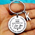 thumbnail image 3 of To My Son Inspirational Gift Keychain Never Forget That I Love You Forever Best Father Mother Gift Key Chains, 3 of 5