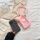 thumbnail image 2 of Bolso Mujer Monedero Hecho A Mano Tejido Diario para Niñas Mujer Rosa, 2 of 8