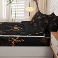 thumbnail image 5 of Homewish Bohemian Western Cowboy Zipper Twin Comforter Sets with Fitted Sheet and 2 Pillowcases,Southwest Desert Cactus Zipper Bedding Set,Black Reversible,4pcs, 5 of 8