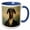 Blue/White, variant on 3drose, Traditional Formal Portrait of a Dobermann, 11oz Magic Transforming Mug