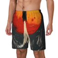 thumbnail image 1 of Fotbe Retro Space Rocket Launch Traje de Baño para Hombre – Shorts de Natación de Secado Rápido con Forro y Bolsillos-Large, 1 of 6