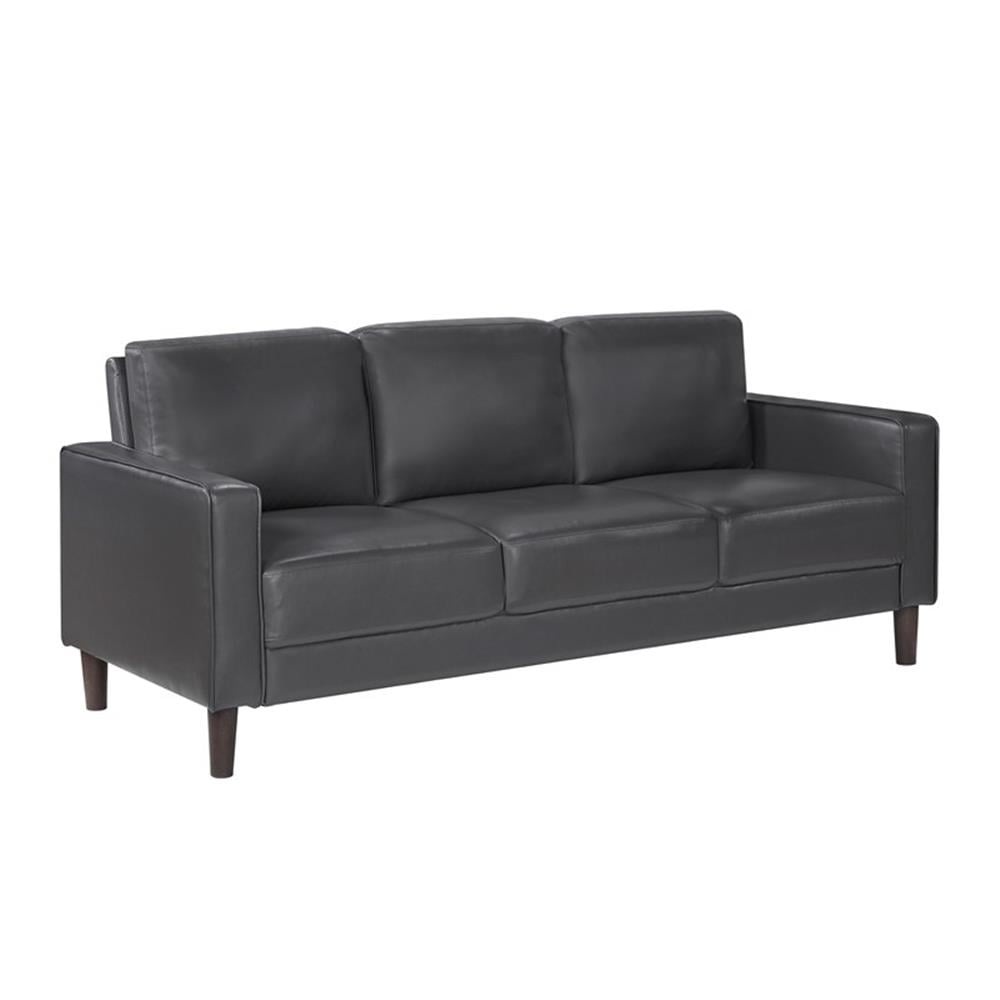 LifeStyle Solutions, Microfiber Sofa, Hartford, Black - Walmart.com