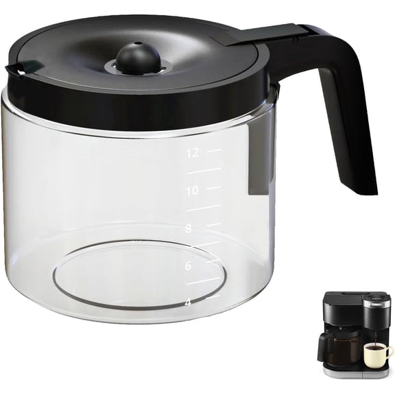 12 Cups Coffee Carafe ONLY Compatible for Keurig K-Duo Single Serve K-Cup Pod & Carafe Coffee Maker(NOT Fit K-Duo Essentials 5000 & 5500 Model)