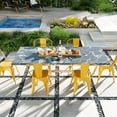 thumbnail image 3 of Furmax Set of 4 Metal Dining Chairs Stackable Indoor Industrial Vintage Chairs,Yellow, 3 of 7