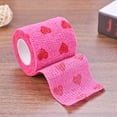 thumbnail image 4 of Rose Red Heart Rolls Bandages Practical Elastic Wound Tapes Cohesive Bandage, Medical Wrap, Elastic Bandage Wrap, Bandage Tape for Pets Animal (M), 4 of 7
