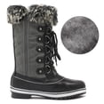 thumbnail image 3 of Dream Pairs Botas de nieve cálidas de invierno para mujer Botas de nieve informales impermeables a media pantorrilla para exteriores RIVER_1 Dream Pairs MAINE, 3 of 5