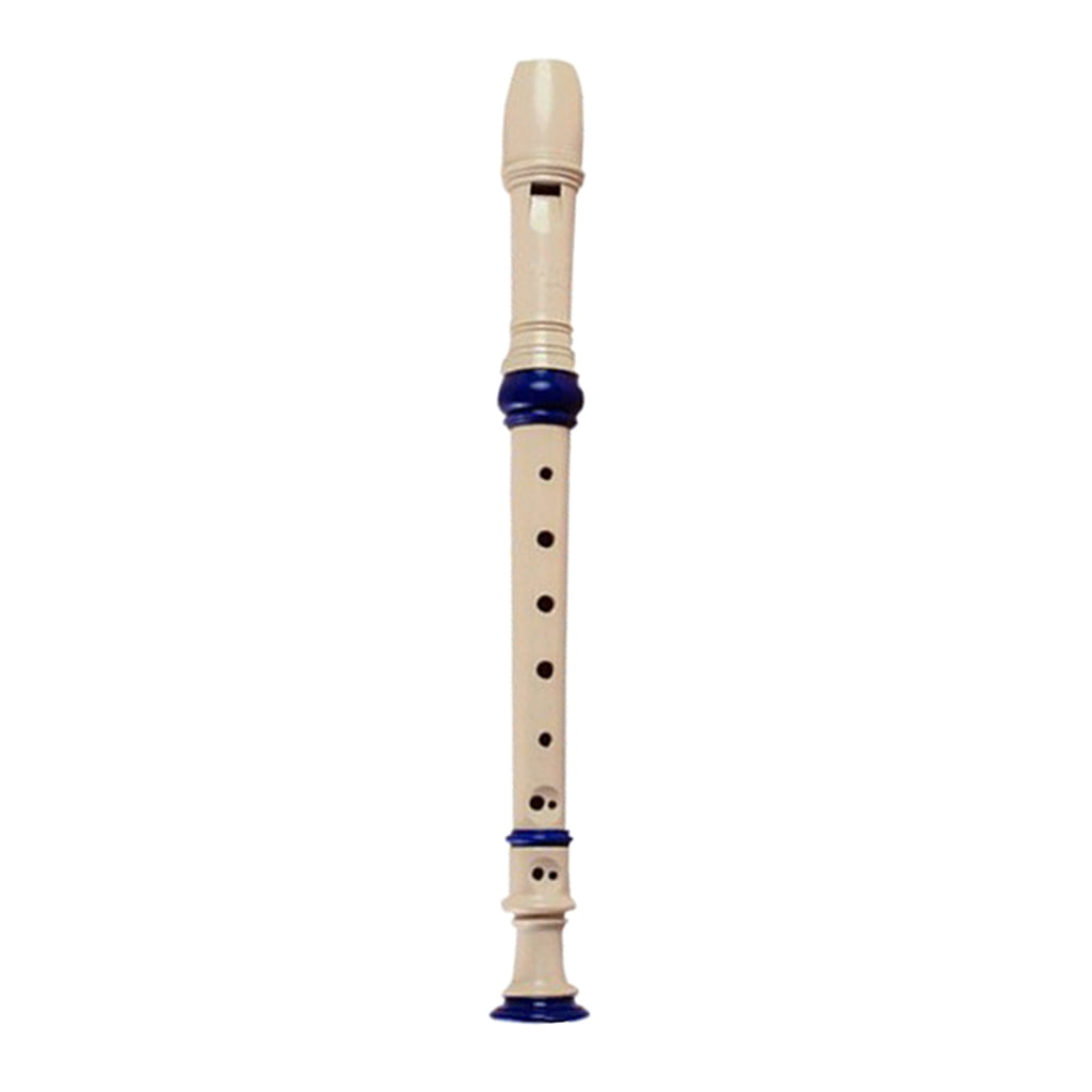 Soprano Recorder White 8 Holes Detachable High Pitch Flute ABS Instruments For Kids 