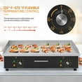 thumbnail image 5 of Ktaxon 30" Electric Countertop Flat Top Griddle, 3000W Electric Griddle, Teppanyaki Grill Stainless Steel, 122°F-572°F for Home Restaurant Commercial, 5 of 8