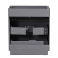thumbnail image 3 of Miniyam 30" Floating Bathroom Vanity Base with Soft-Closing Drawers, Stylish Stripe Finish, Gray, 3 of 6
