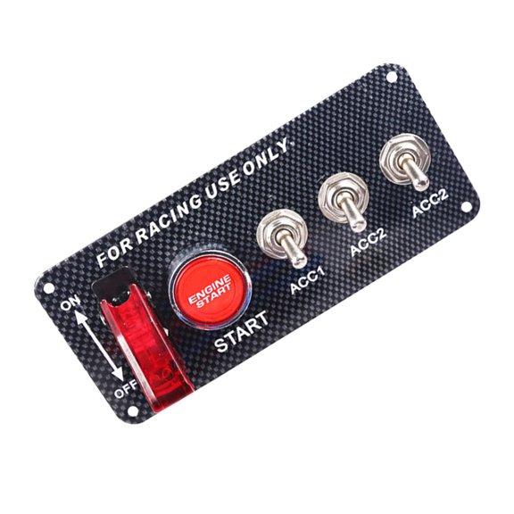COSMOBETTY 1Set Black Red Plastic Metal Car Switch Ignition Switch For Racing Electric Car Vehicle