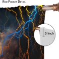 thumbnail image 6 of Sports Curtains for Teen Boys,Cool Flame Lightning Baseball Ball Sports Theme Prints Blackout Rod Pocket Window Treatments Drapes for Boys Girls Bedroom Nursery42x54in, 6 of 6