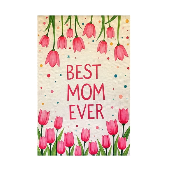Binwennn Retractable Banners And Signs Customize Day Floral Flag Home Patio Balcony Garden Flag Decoration