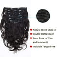 thumbnail image 4 of Full Head Clip in Hair Extensions Body Wave Human Hair Brazilian Virgin Hair Double Weft 7Pcs/lot 100g/set, 4 of 9