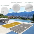 thumbnail image 3 of Yellow Outdoor Rug for Patio/Deck/Porch, Non-Slip Large Area Rug 4 x 6 Ft, Modern Painting Farmhouse Striped Abstract Art Indoor Outdoor Rugs Washable Area Rugs, Reversible Camping Rug Carpet Runner, 3 of 8