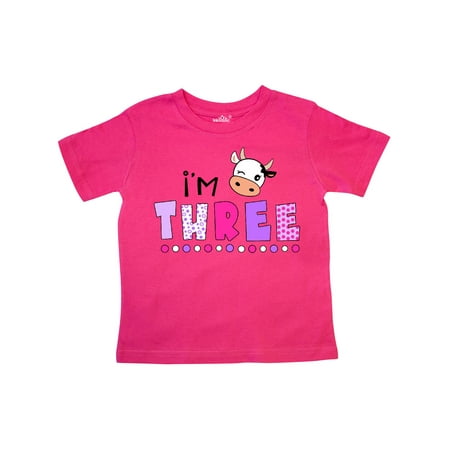 

Inktastic I m 3 Cute Cow and Polka Dots Gift Toddler Boy or Toddler Girl T-Shirt