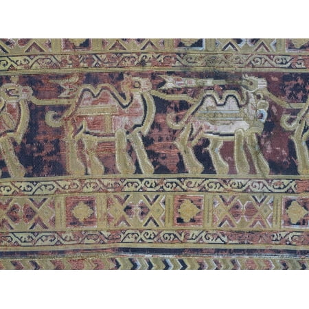 - Camels from Silk Fabric Made in Iran in First Half of 10th Century Print Wall Art
