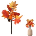 thumbnail image 6 of Artificial Maple Leaf Picks, Fall Pumpkin Gourd Acorn Berry Decorative Sprays, Harvest Floral Branch Stems for Vase Filler Arrangements, Farmhouse Table Thanksgiving Autumn Home Ornaments, 6 of 6