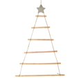 thumbnail image 1 of Christmas Tree Crafts Wall Hanging DIY Shabby Jute String Wooden Ladder Chic for Natural Wood, 1 of 7
