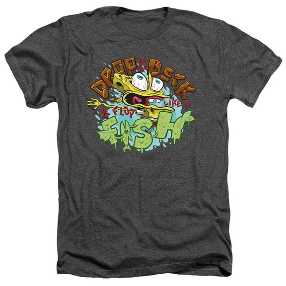Spongebob Drop and Flop Unisex Adult Heather T Shirt