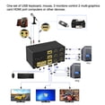 thumbnail image 3 of CKL 2 Port HDMI KVM Switch Triple Monitor for 2 Computers 3 monitors 4K 30Hz with Cables CKL-923HUA, 3 of 7