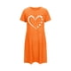 thumbnail image 4 of Camisón corto de mujer, vestido de largo medio con estampado de moda, camisón corto extragrande de mujer, camisón de manga corta con estampado de pecho a la moda, camisón de mujer, 4 of 6