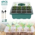 thumbnail image 4 of 4Pcs Seed Trays with Lids Propagators for Plants Plant Germination Tray with Mini Shovel Set Seedling Riser Punch Labels for Greenhouse Indoor Outdoor, 4 of 11
