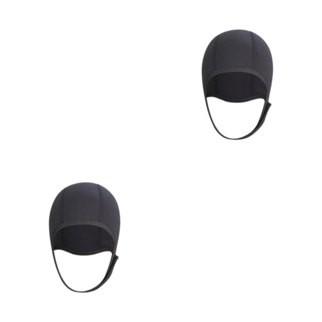 Toystoory Neopreno Swim Thermal Hood Cap Sombrero impermeable Práctica Traje de baño para Negro tamaño libre 2Conjunto