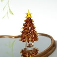 thumbnail image 4 of Hmgxay Mini Christmas Tree, Small Glass Christmas Tree Figurines, Decorative Miniature Christmas Tree Ornaments, Holiday Glass Tree Decorations(Brown), 4 of 6