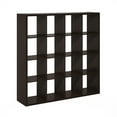 thumbnail image 4 of Furinno CUBICLE Book Shelf, 16-Cube Thick Frame Bookshelf, Reversible Bookcase with Open Back, 14.6 x 57.8 x 58, for Living Room, Bedroom, Home Office, Black Dark Oak, 4 of 8