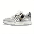 thumbnail image 4 of All-Season Casual Walking Shoes for Skateboarding, Gym, Casual Attire - Breat ,Black & White Faux Cover Upper with Cushioned Rubber Sole, Round Toe & Arch Support Men'S Low-Top Skateboard Sneakers -, 4 of 9