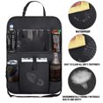 thumbnail image 7 of Floleo Car Rear Seat Storage Organizer with Kick Pad, Multi-Pocket Durable Car Backseat Protector for Kids, Easy Install & Clean, PVC Window for Tablet & Toys, Travel Essentials for Family Road Trips, 7 of 7