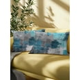 thumbnail image 5 of Outdoor Pillows Waterproof, Teal Grey Bedding Throw Pillows with Insert for Couch Sofa Bed, Modern Oil Painted Abstract Art Aesthetics 12x20 Inch Pillowcases Decorative Camping Patio Pillow Set of 2, 5 of 8